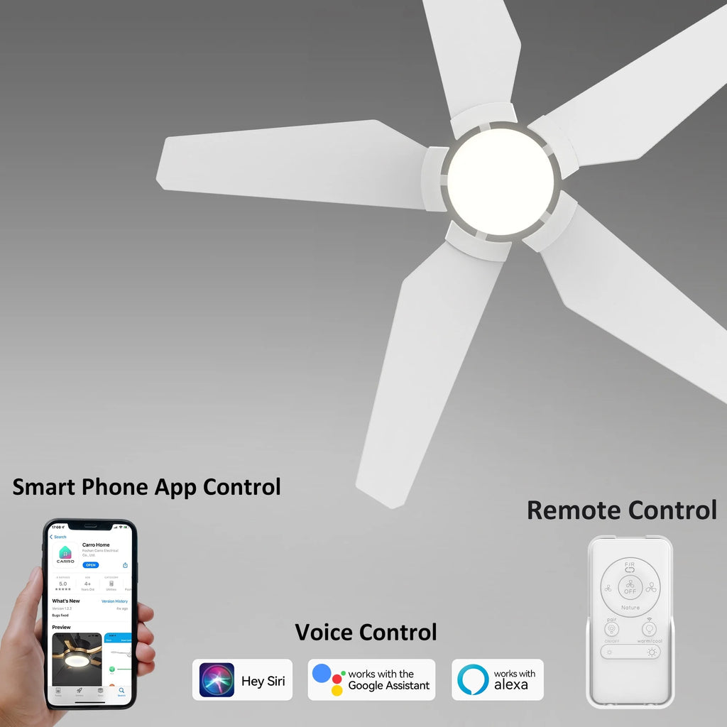 52-inch Indoor/Outdoor Smart Ceiling Fan with LED Light Kit & Remote I670