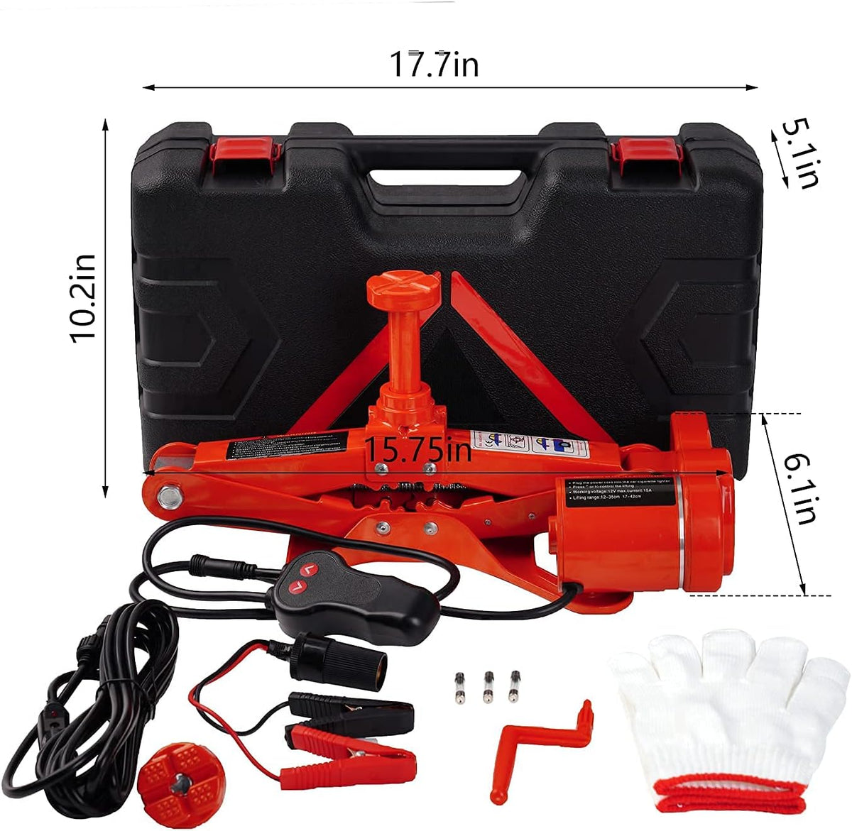 Electric Car Jack 3 Ton 12 V Scissor Jack Pack of 2 D72375