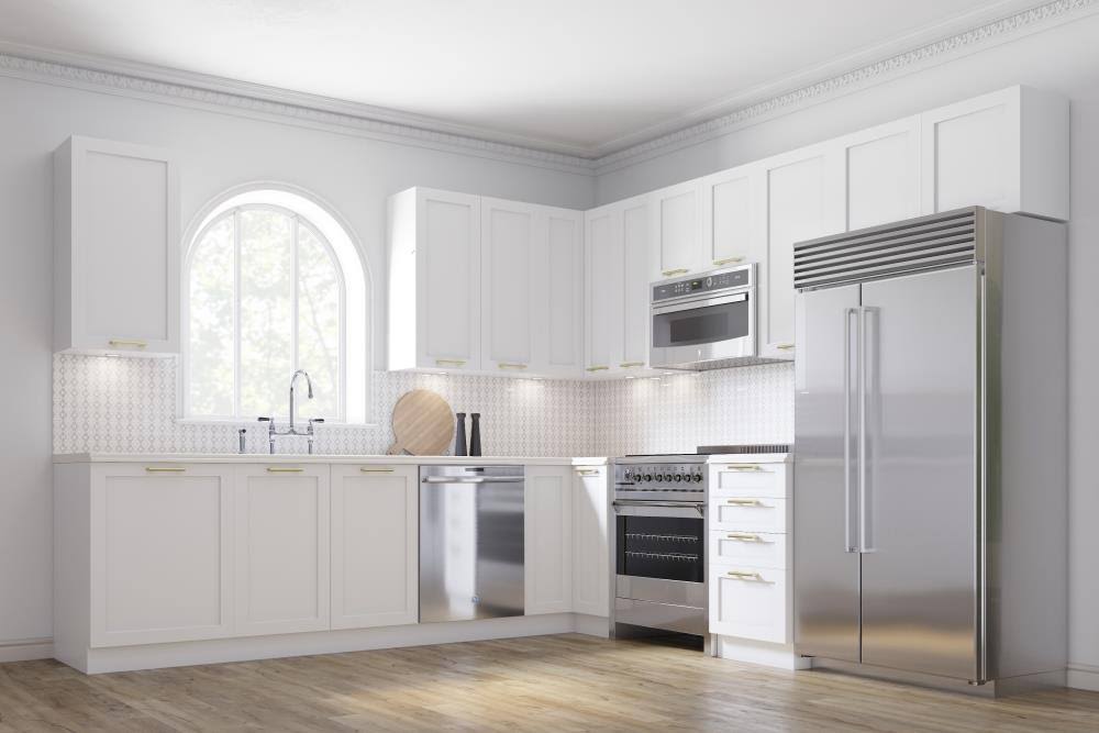 Stock Sink Base Cabinet in Shaker White N355813