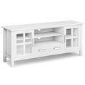 White Solid Wood 60 inch TV Media Stand N308908