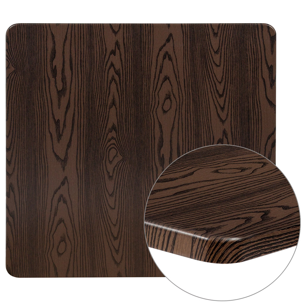 36" Square Rustic Wood Laminate Table Top M155360