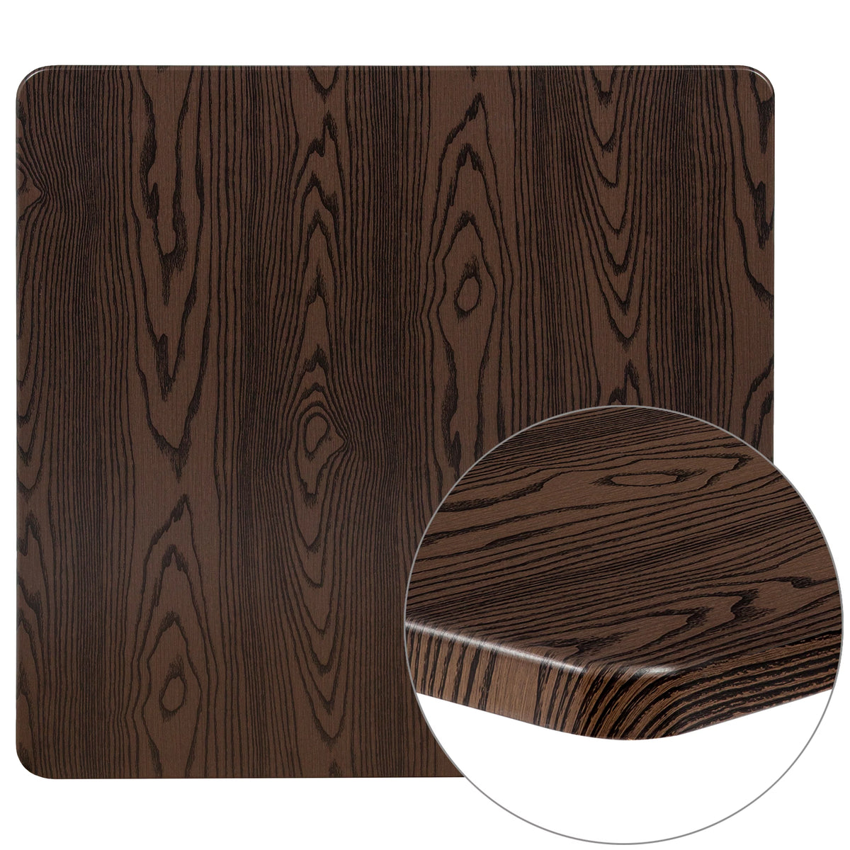 36" Square Rustic Wood Laminate Table Top M155360