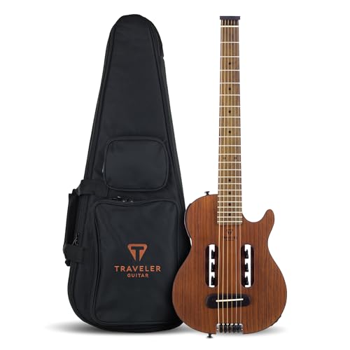 Mahogany Acoustic Travel Guitar with Built-in Headphone Amp L90917