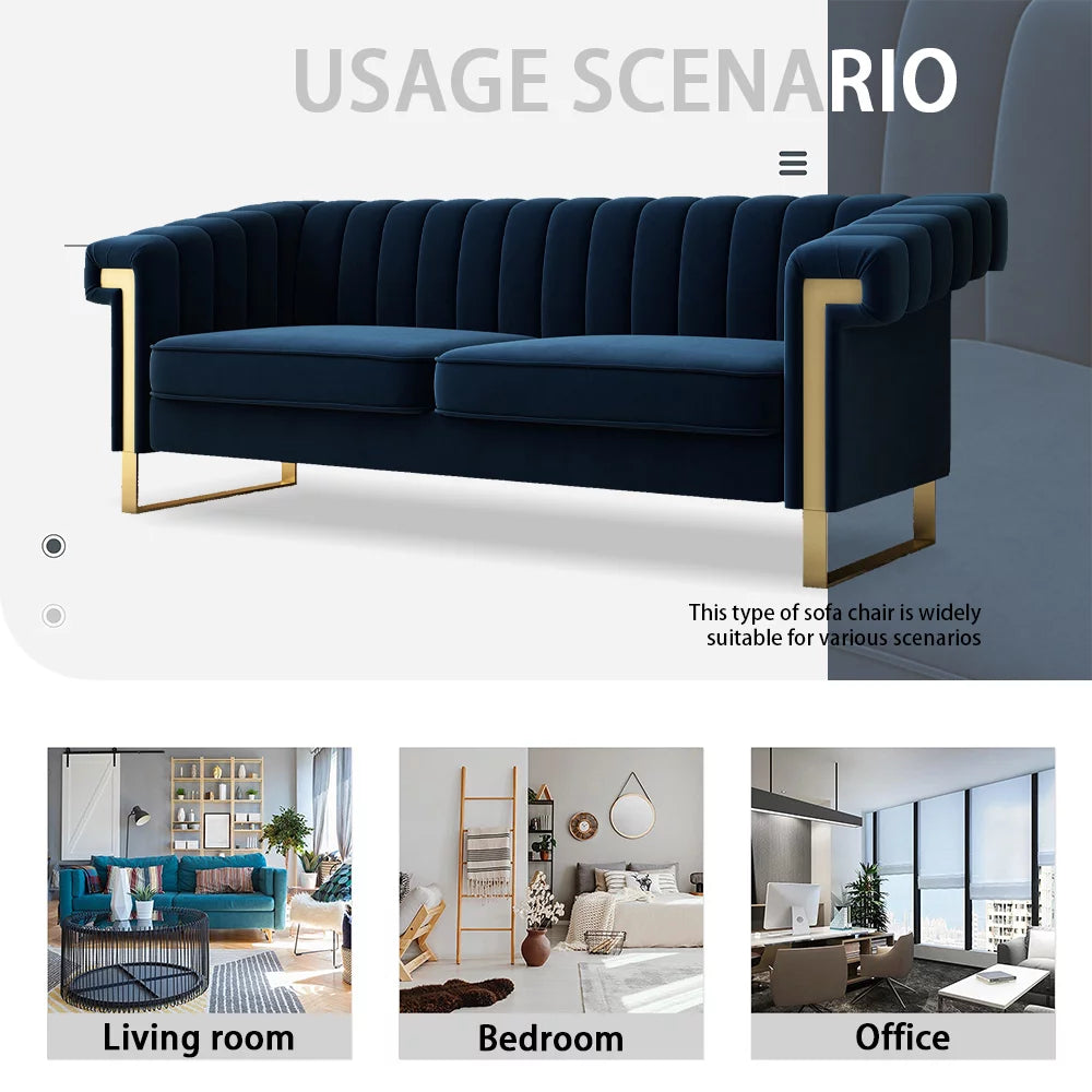 Velvet 3 Seater Sofa Couch R886