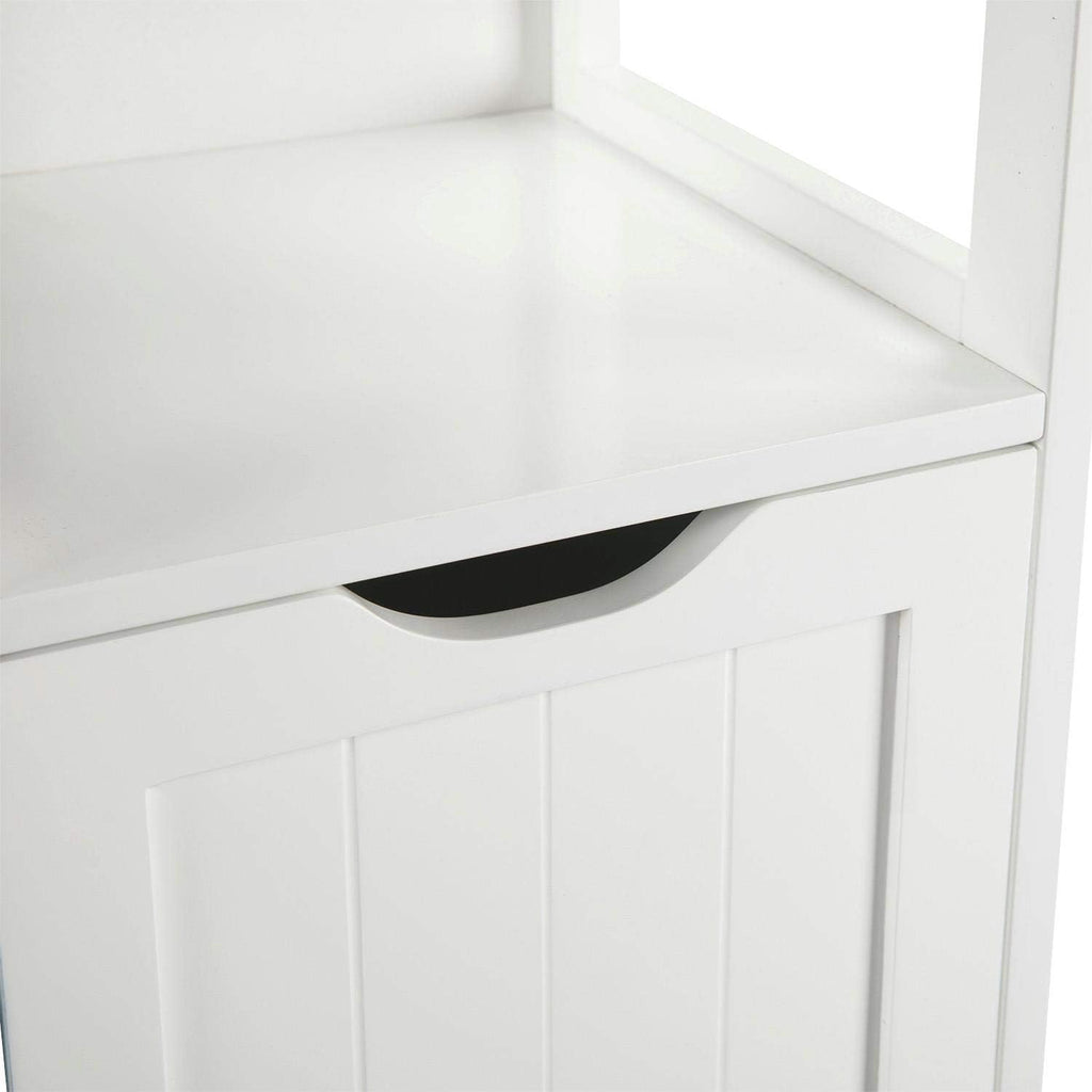 White 2 Drawer Wood Floor Cabinet N90923