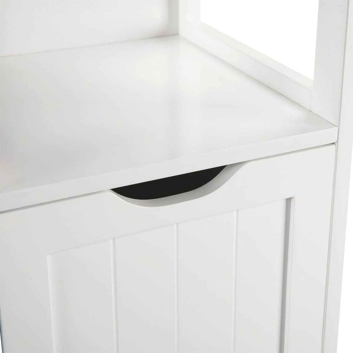 White 2 Drawer Wood Floor Cabinet N90923
