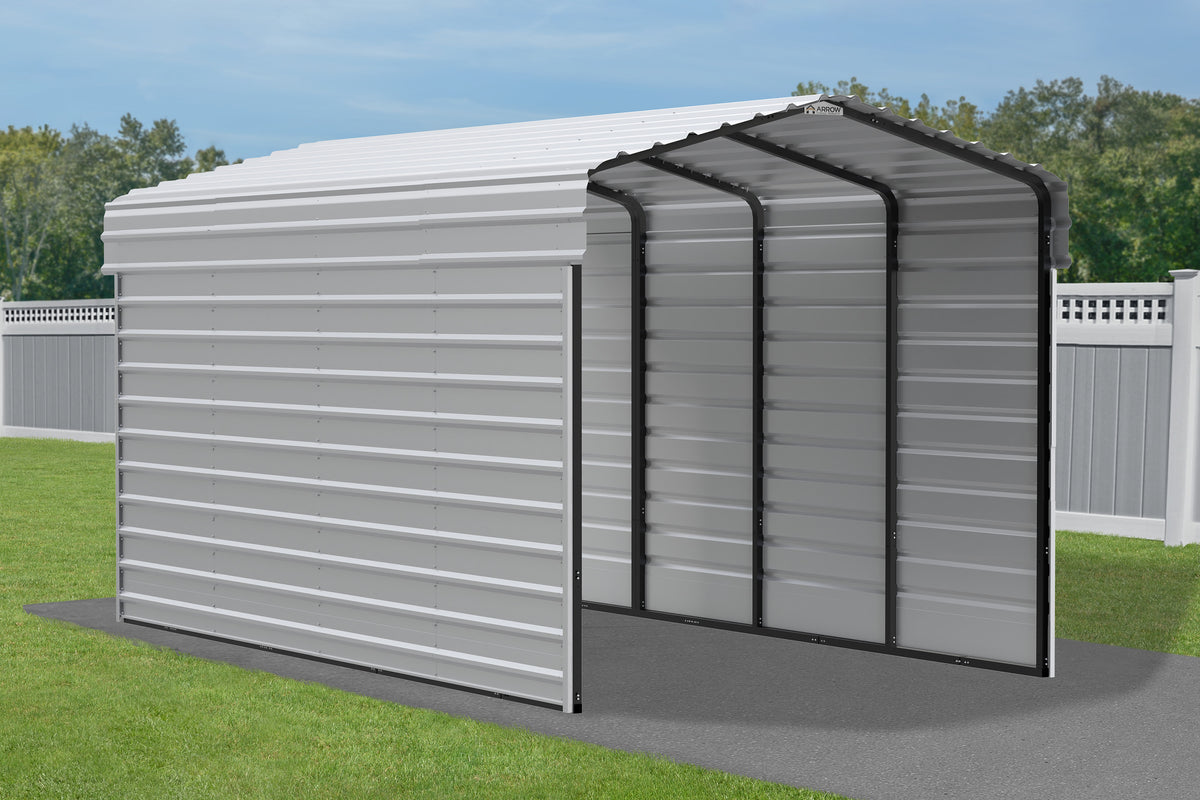 Galvanized Steel Carport Kit, 10' x 20' x 9' S654