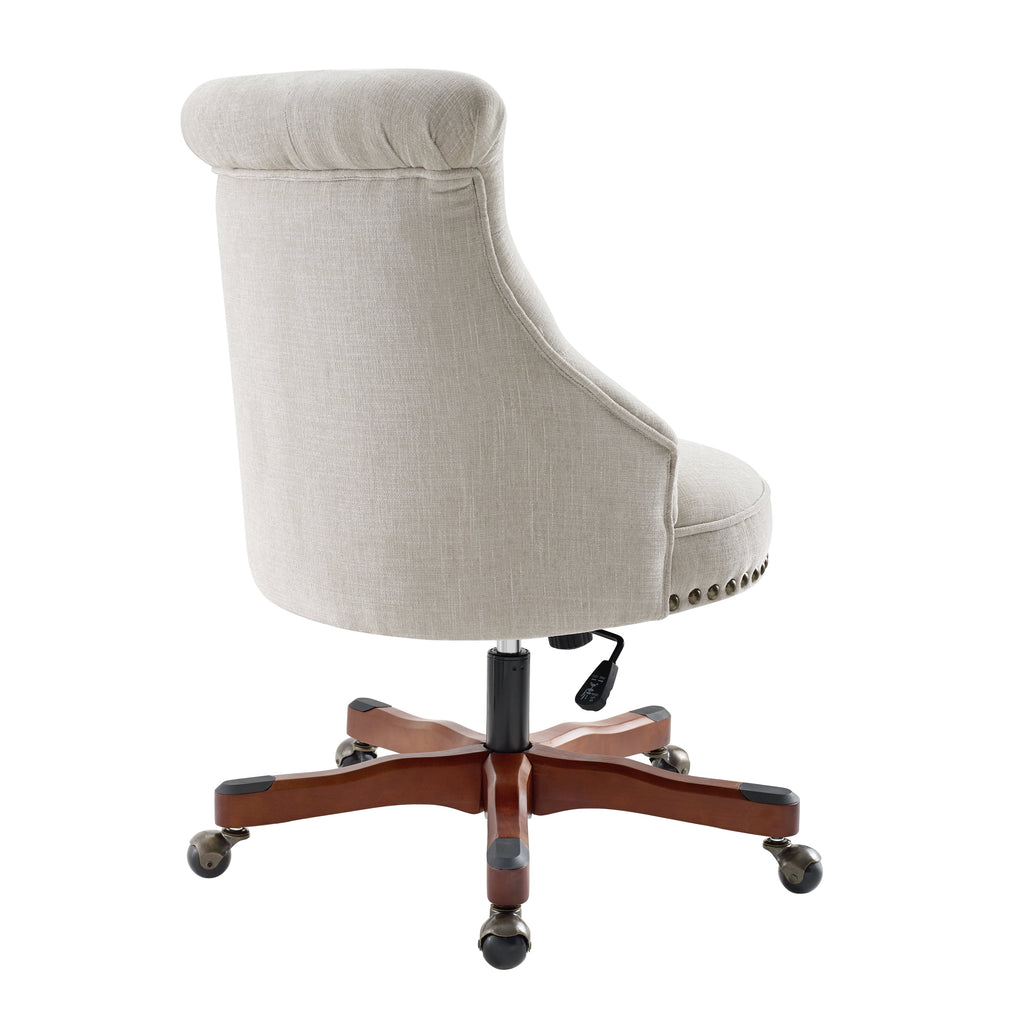 Off-White Swivel Manager's Chair with Adjustable Height F3694