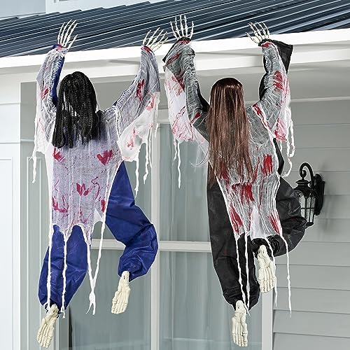 47" Halloween Climbing Zombies Wall Decoration 2 Pcs P522209