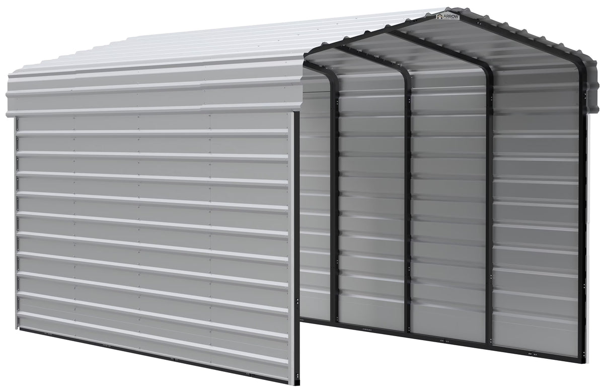 Galvanized Steel Carport Kit, 10' x 20' x 9' S654