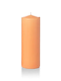Set of 12 Peach Pillar Candles B7208