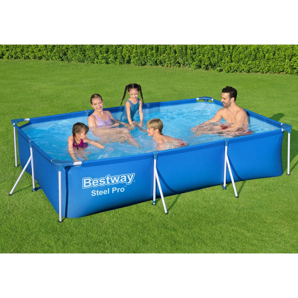 Steel Pro 9.8'x6.6'x26 Rectangular Above Ground Swimming Pool Set T109