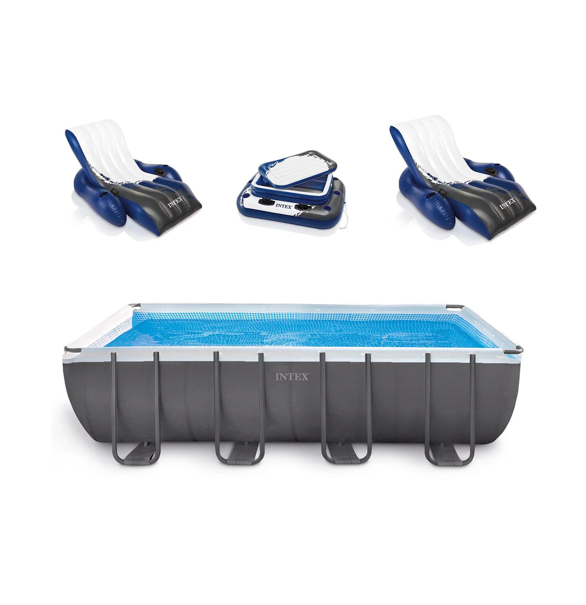18' x 9' x 52 Rectangular Above Ground Pool Set Z25311