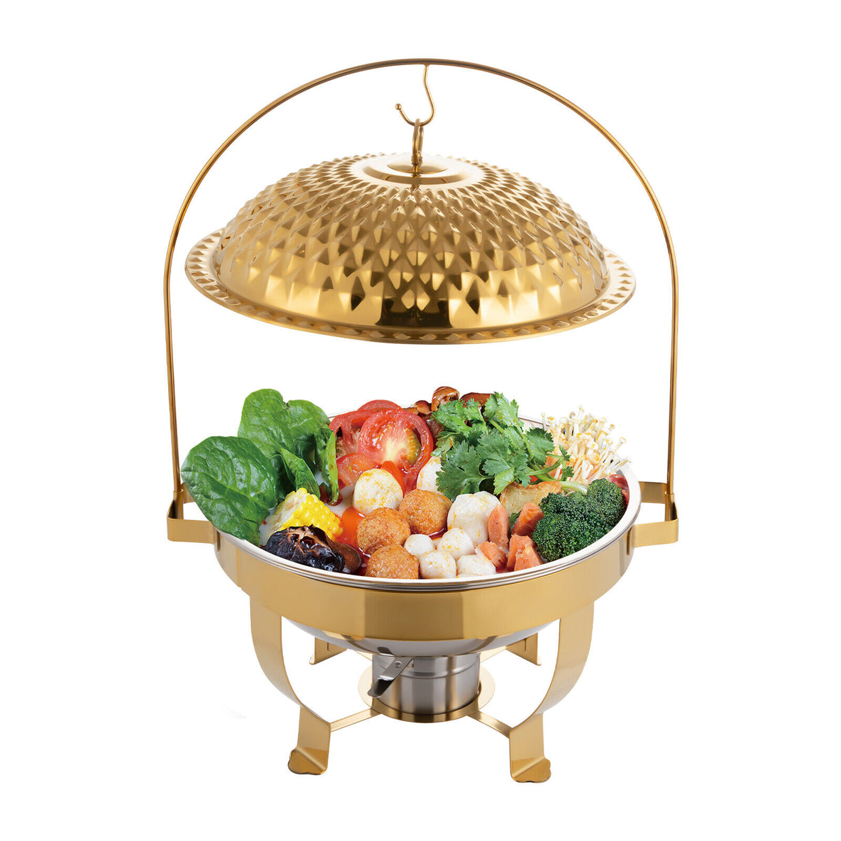 6.3QT Countertop Round Stove with Hanging Lid W8945