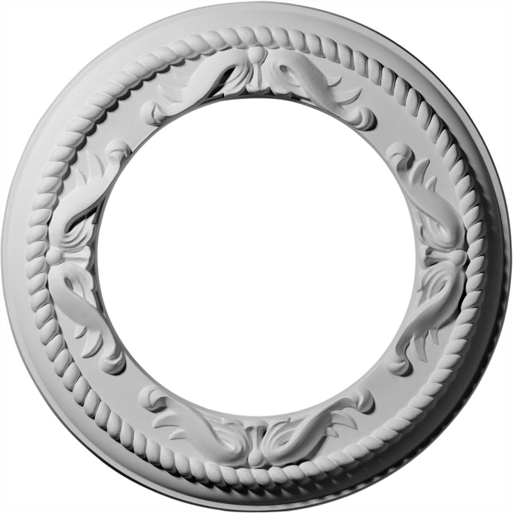 Roped Ceiling Medallion, Hand-Painted Polished Copper V117015