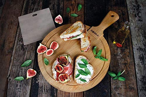 Round Wood Cheese Board with Handle X1457