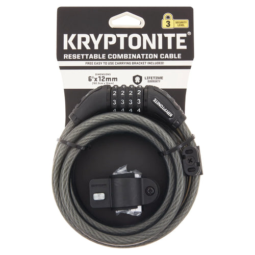 (2 pack) Resettable 12mm Combo Cable Bicycle Lock V77647