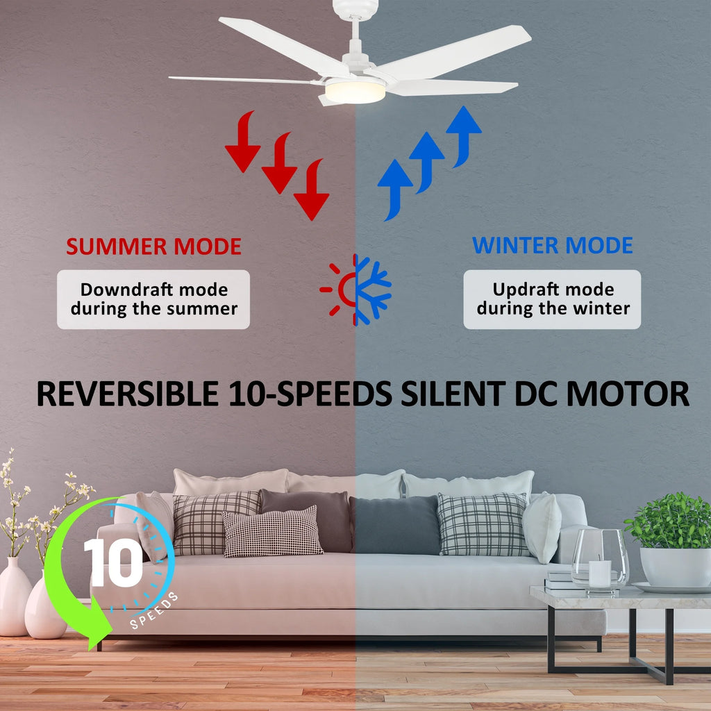 52-inch Indoor/Outdoor Smart Ceiling Fan with LED Light Kit & Remote I670