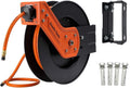 Retractable Air Hose Reel with 3/8 in. x 25 ft Hybrid Hose, 300 PSI Wall Mounted, Pack of 2 P382525