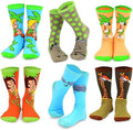 6 Pair Cartoon Safari Animal Crew Socks L4082