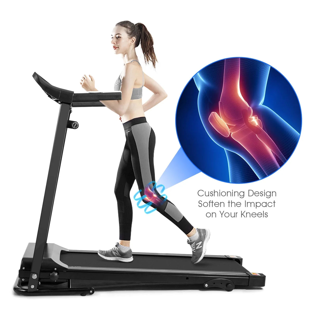 1.0HP Folding Electric Treadmill Y408965