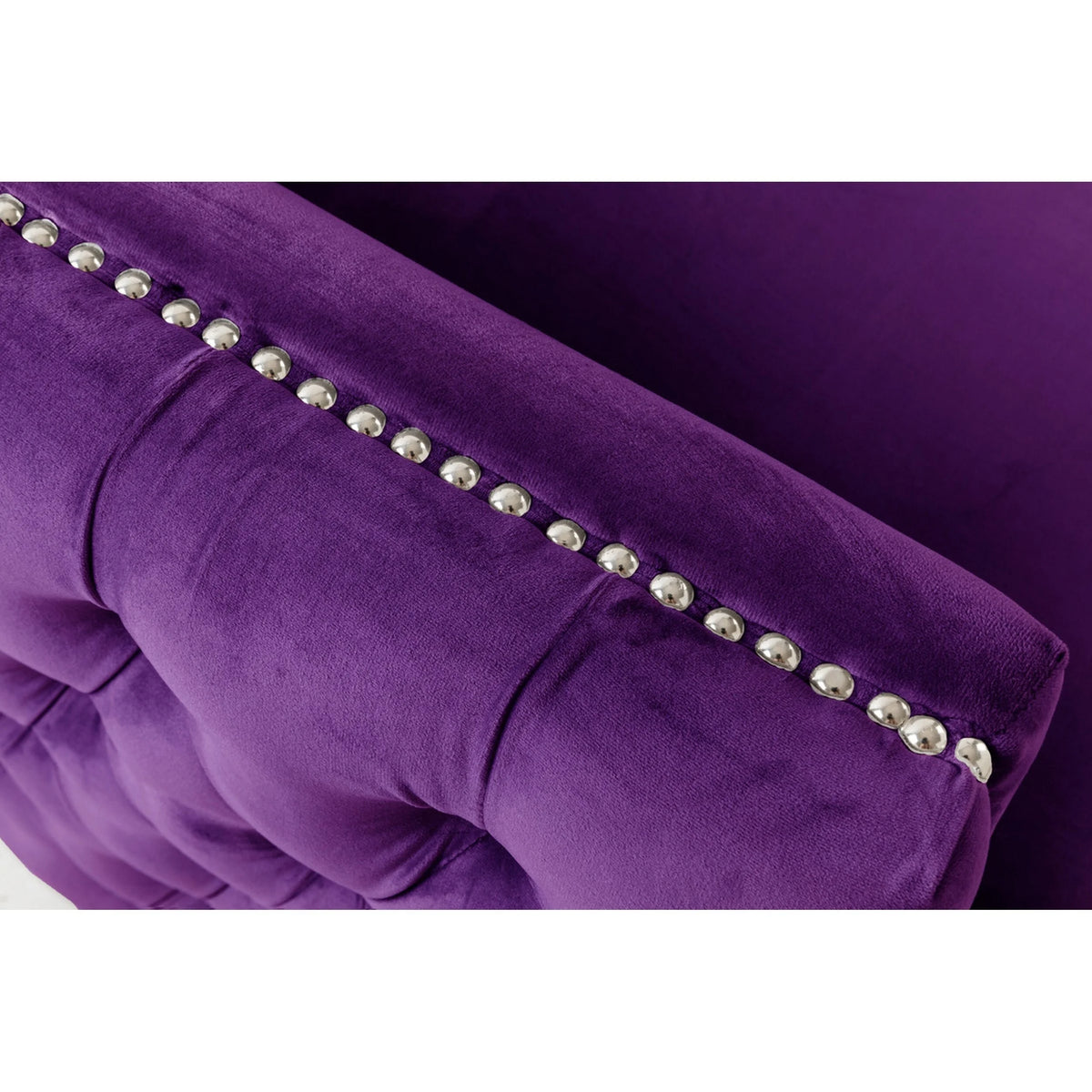 Purple Velvet Button Tufted Sofa K2562