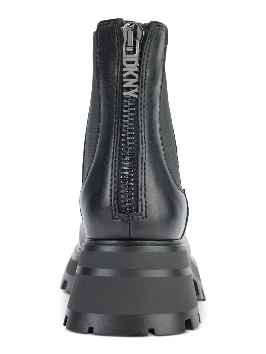 Black Round Toe Block Heel Chelsea Boots G95088