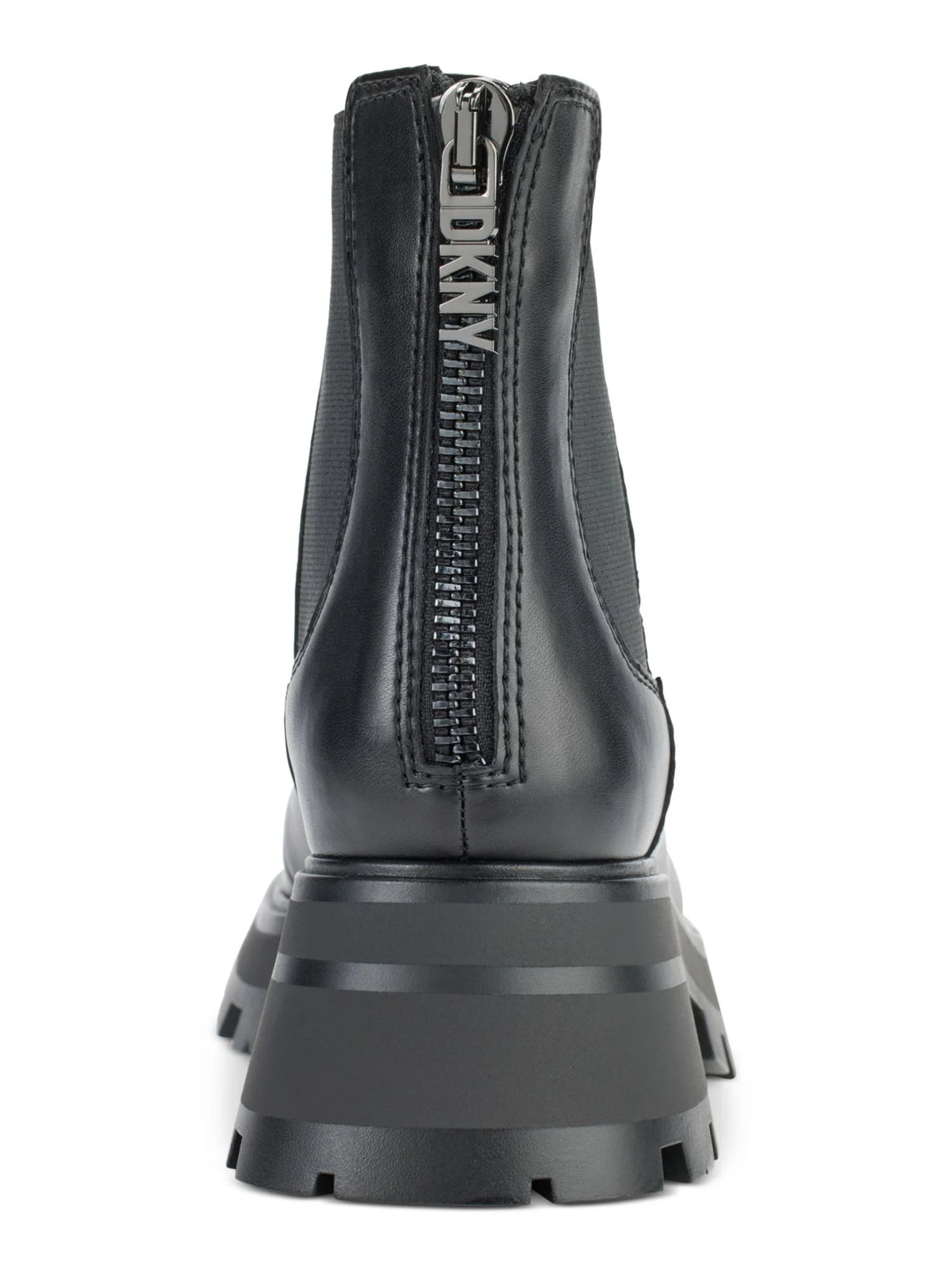 Black Round Toe Block Heel Chelsea Boots G95088