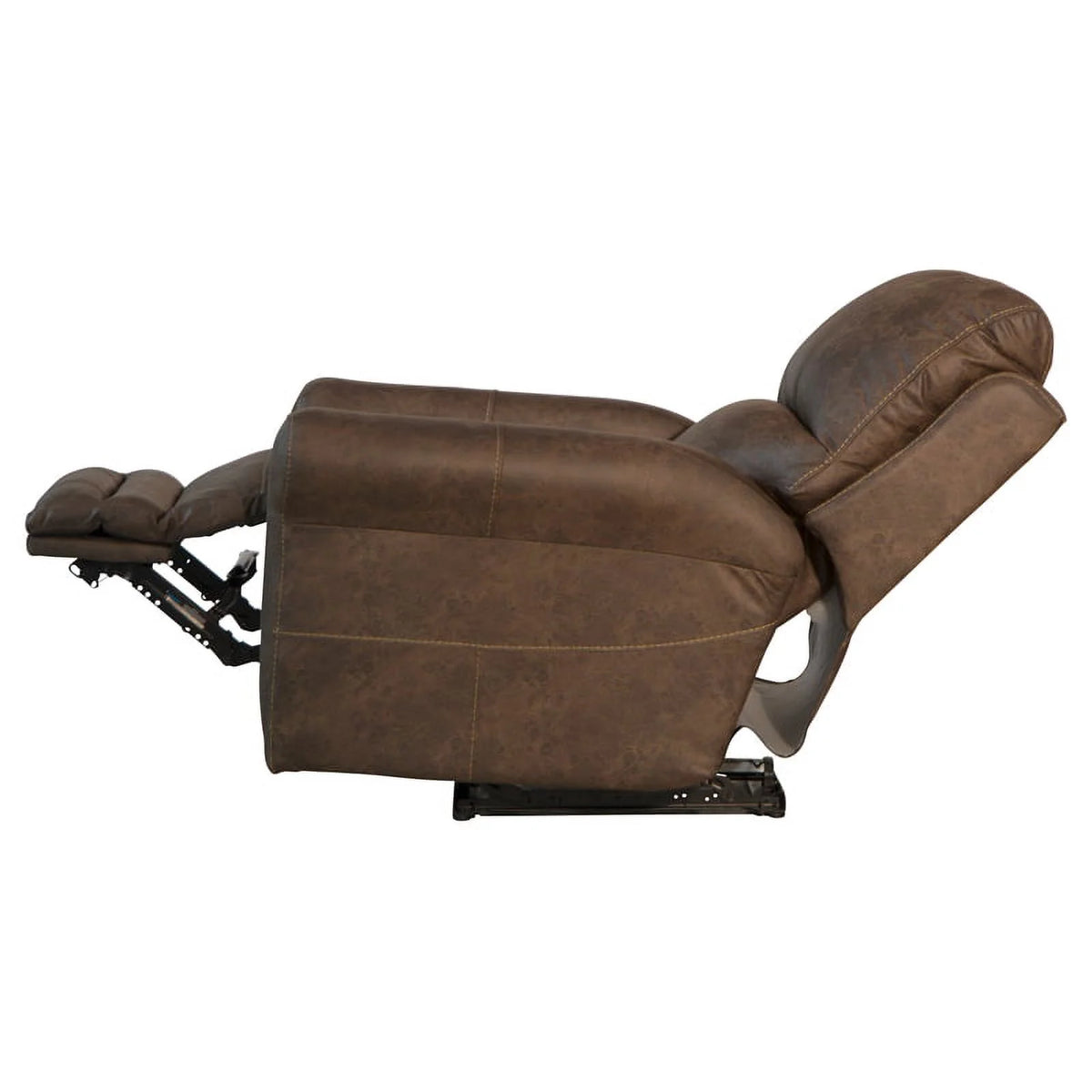 Brown Polyester Fabric Power Recliner A741