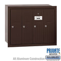 Recessed Bronze 4 Door Mailbox D98188