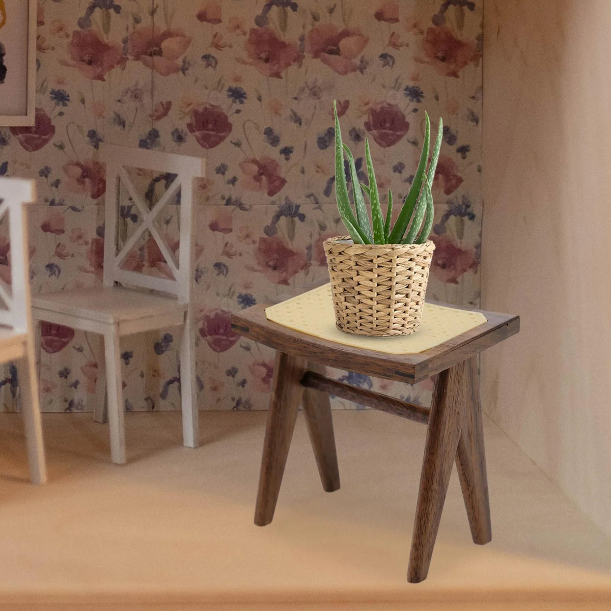 Black Walnut Dollhouse Miniature Dining Chairs W36273