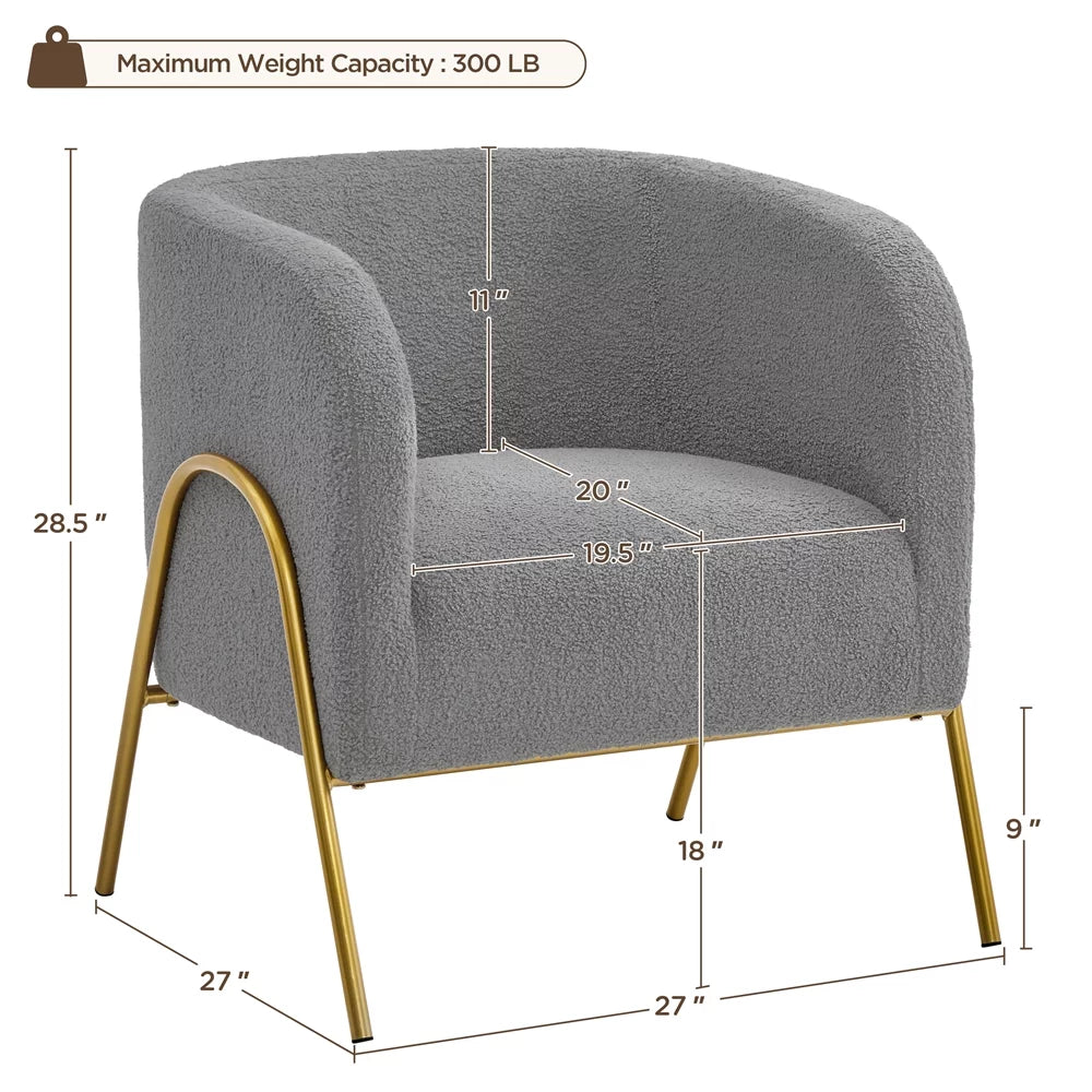 Gray Boucle Accent Chair S838811