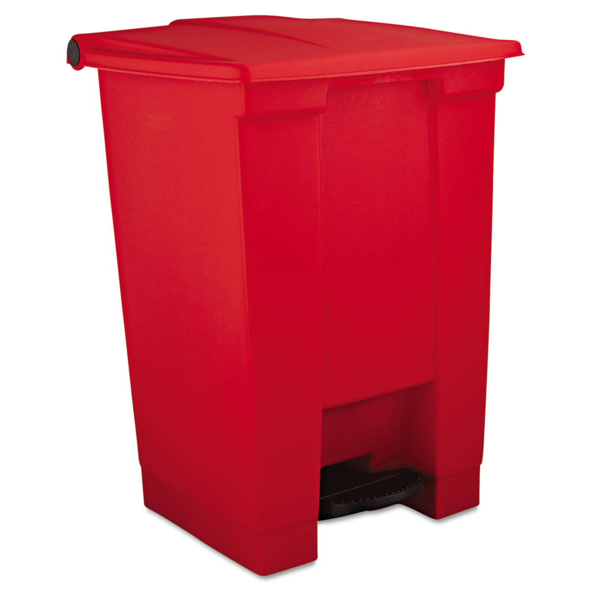 Red 12 gal Polyethylene Trash Can with Foot Pedal B12212