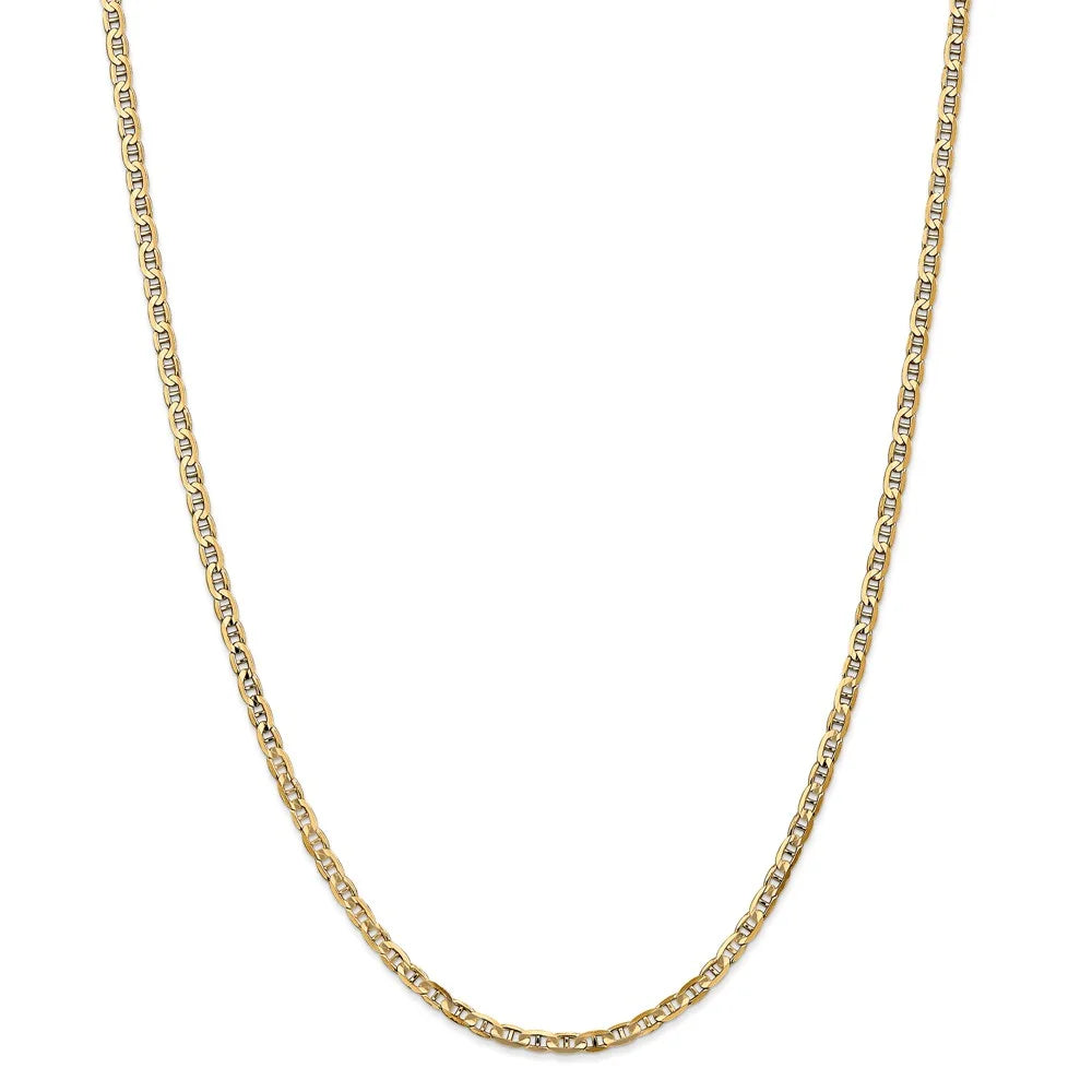 14kt Yellow Gold 22 inch Anchor Chain D3150
