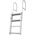 Aluminum Dock Ladder 55.1-67.1in Height Adjustable 4 Step G961485