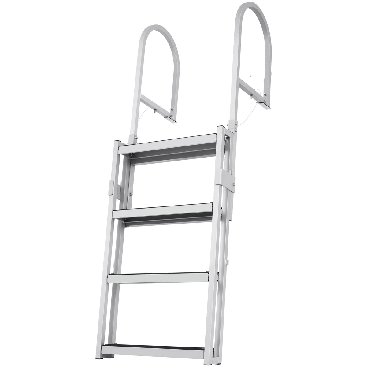 Aluminum Dock Ladder 55.1-67.1in Height Adjustable 4 Step G961485