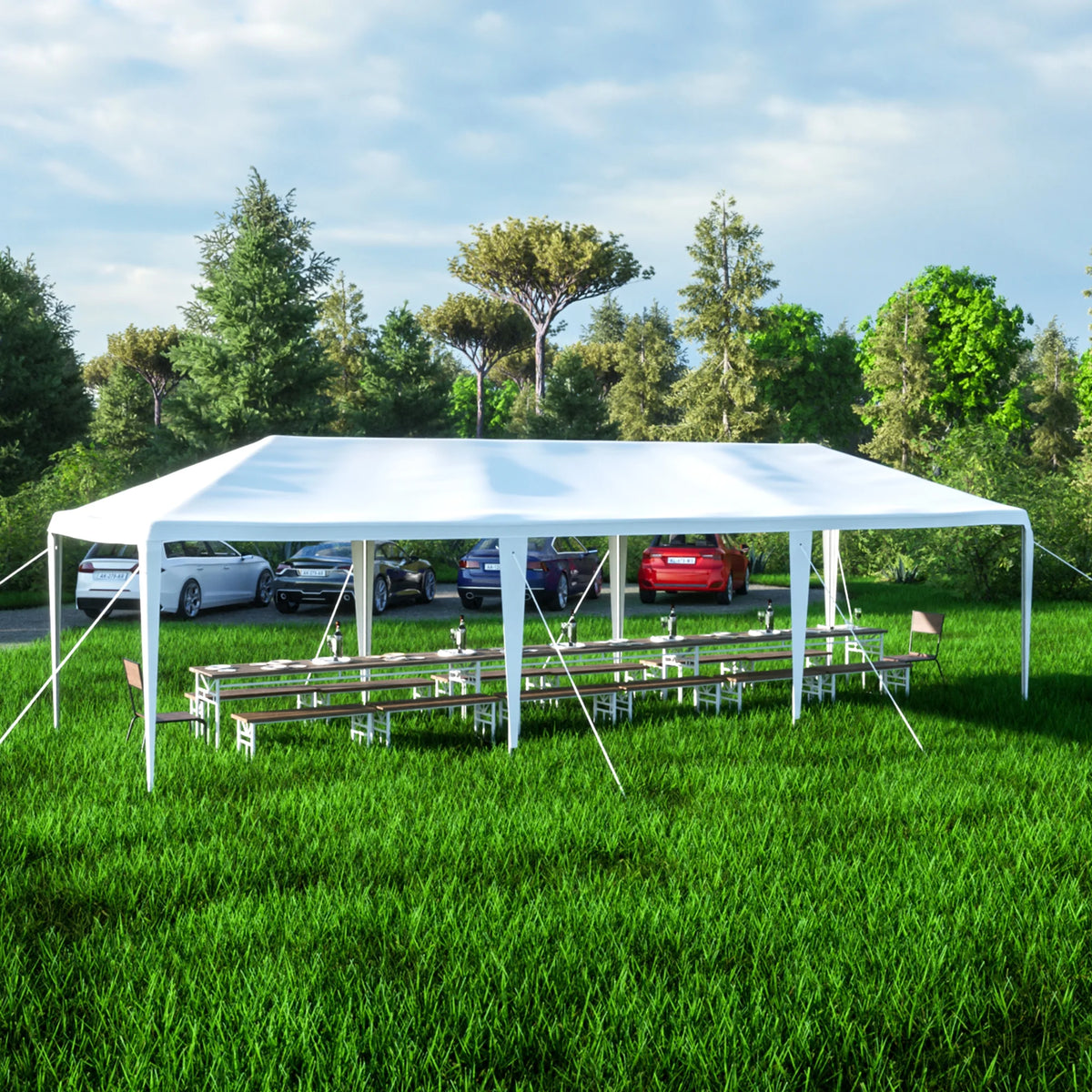 10x30' Outdoor Canopy Tent with 5 Removable Sidewalls F458511