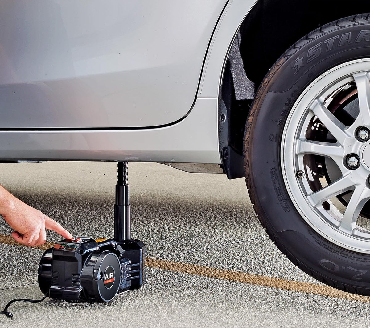 12 Volt Electric Jack and Tire Inflator Combo, 2 in 1, 1 Ton Capacity D717