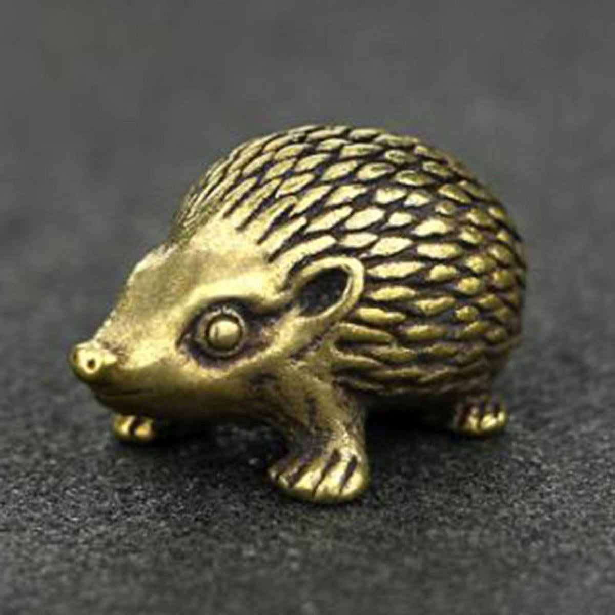 Vintage Brass Hedgehog Statue Ornaments E7280