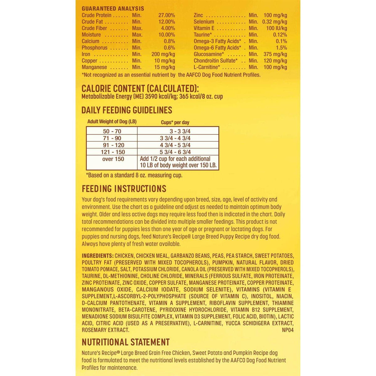 Grain-Free Chicken Sweet Potato & Pumpkin Dry Dog Food T913718