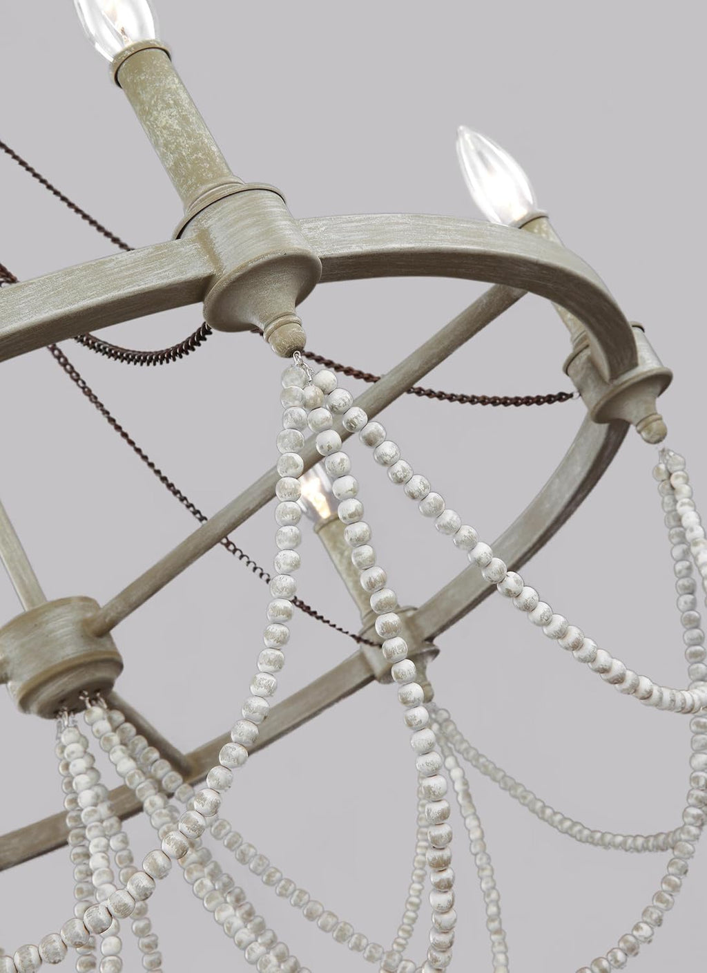 White 6-Light Candle Chandelier A794393