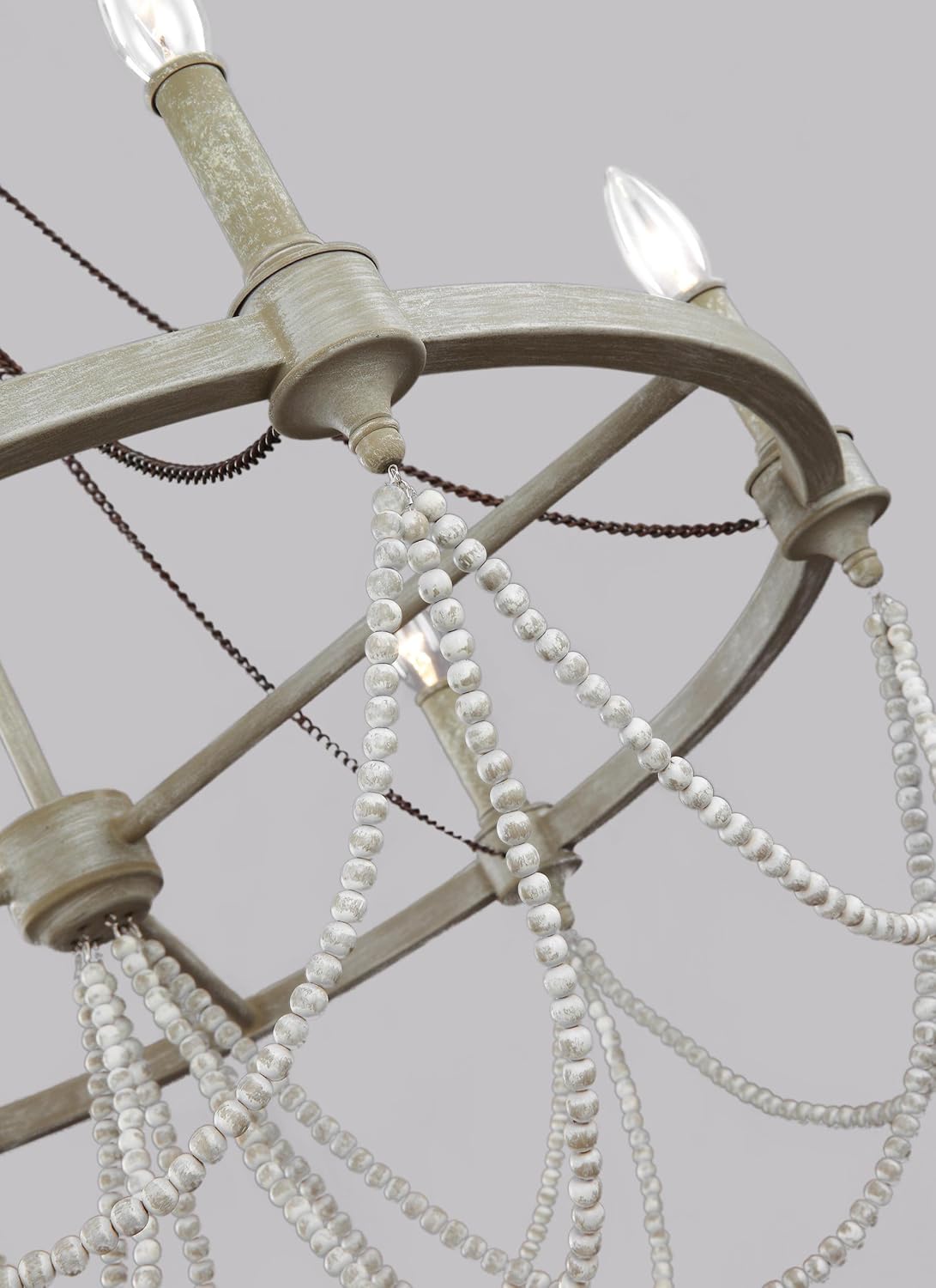 White 6-Light Candle Chandelier A794393