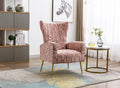 Velvet Wing Back Accent Chair with Metal Gold Legs M9158