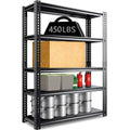 5-Tier Adjustable Metal Heavy Duty Shelving Unit 2000 lbs Capacity Black N24849