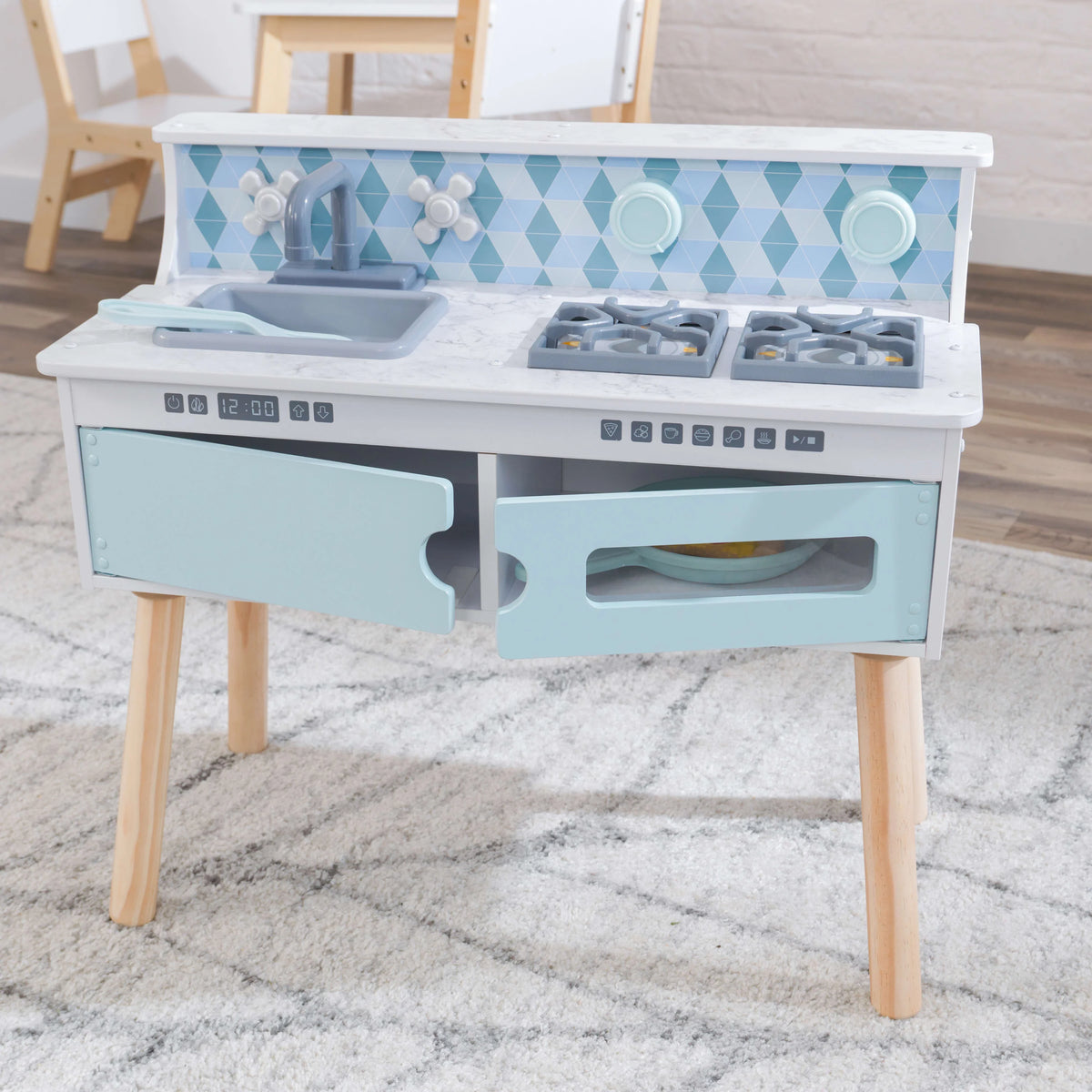 Wooden Tabletop Kitchen with Removable Legs Q12422
