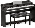 88 Key Digital Piano with Padded Bench, Music Stand, Power Adapter, 3-Pedal Board, Headphone Jack, White U555854