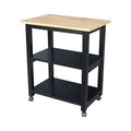Black/Natural Kitchen Cart Z7781