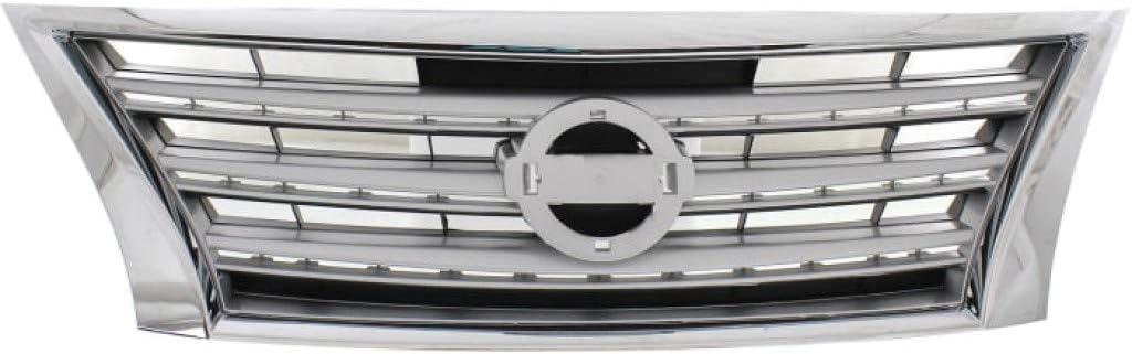 Chrome Shell Grille Assembly with Painted Silver Insert V88440