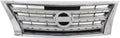 Chrome Shell Grille Assembly with Painted Silver Insert V88440