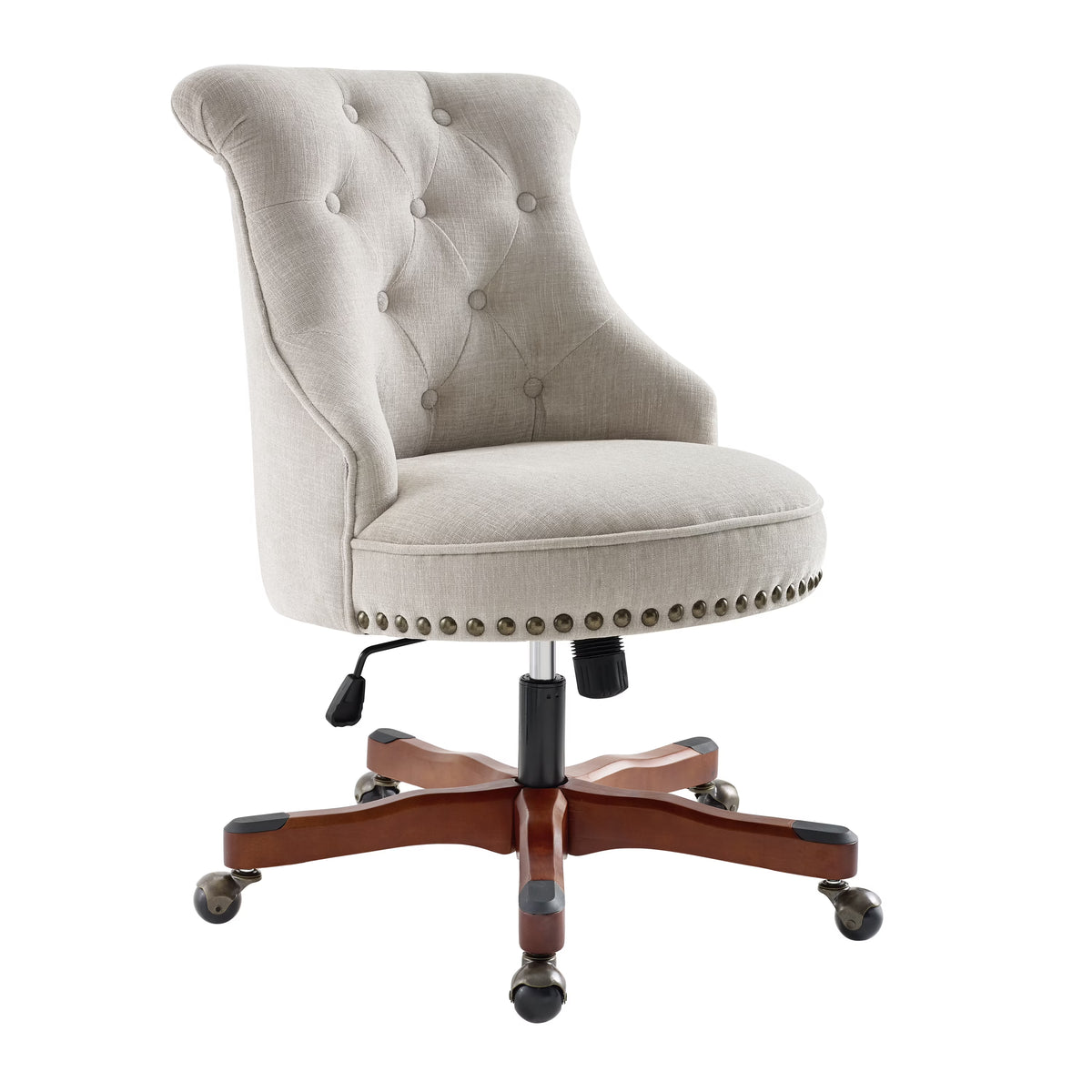Off-White Swivel Manager's Chair with Adjustable Height F3694